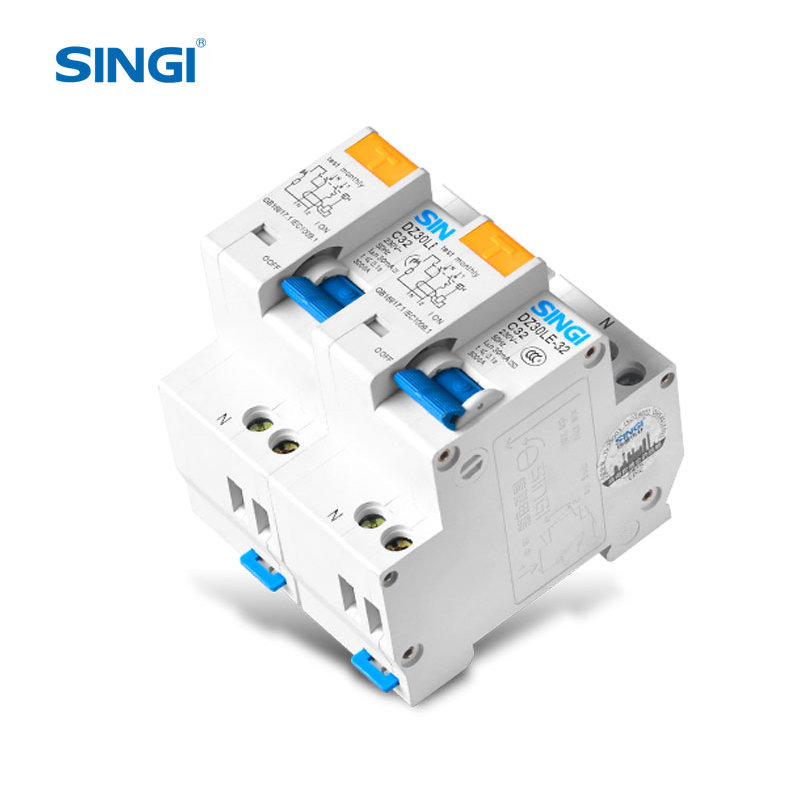 RCBO DZ30LE-32, interruptor automático diferencial con protección contra sobrecorriente