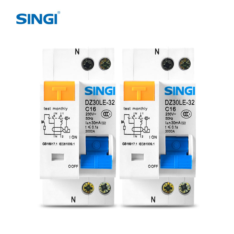 RCBO DZ30LE-32, interruptor automático diferencial con protección contra sobrecorriente