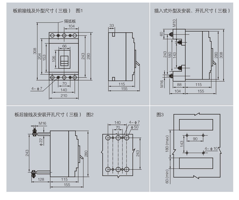 Interruptor automático de caja moldeada SWM1