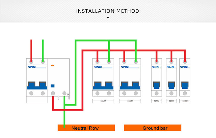 RCBO RCBO DZ30LE-50, interruptor automático diferencial con protección contra sobrecorriente