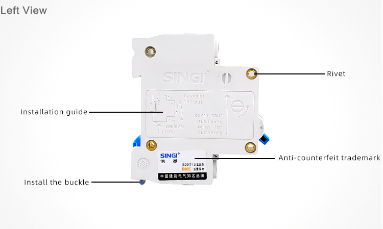 RCBO RCBO DZ30LE-50, interruptor automático diferencial con protección contra sobrecorriente
