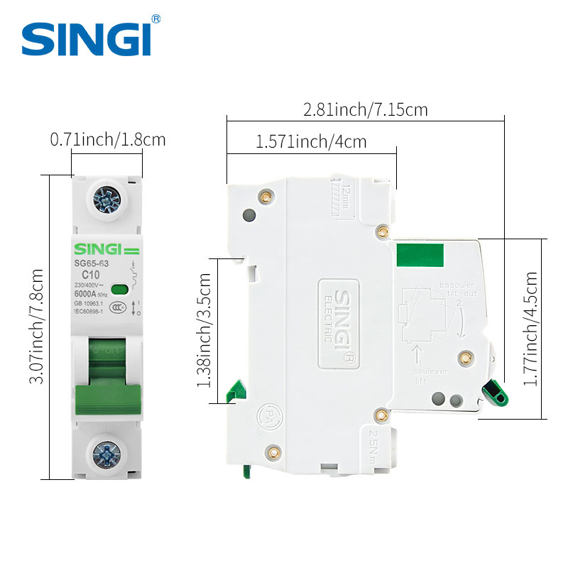 MCB de CC SG65-63 6KA