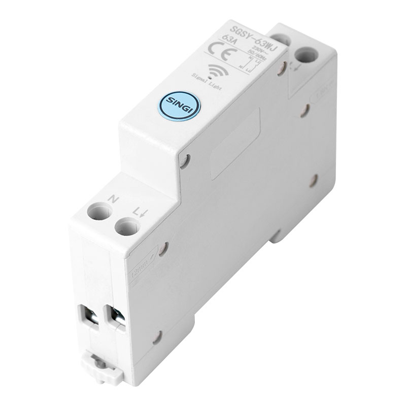 Interruptor automático inteligente WiFi TUYA con medición, 1P 63A, carril DIN