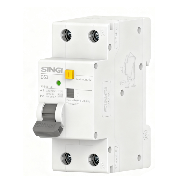 RCBO SGB5L-60 tipo AC/B/A, interruptor automático diferencial con protección contra sobrecorriente