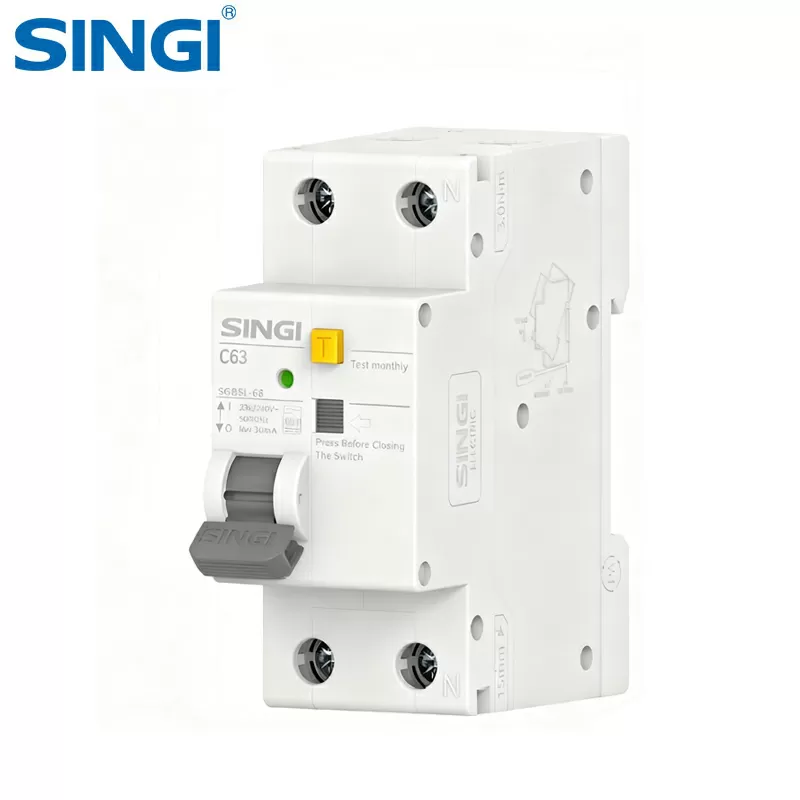 RCBO SGB5L-60 tipo AC/B/A, interruptor automático diferencial con protección contra sobrecorriente