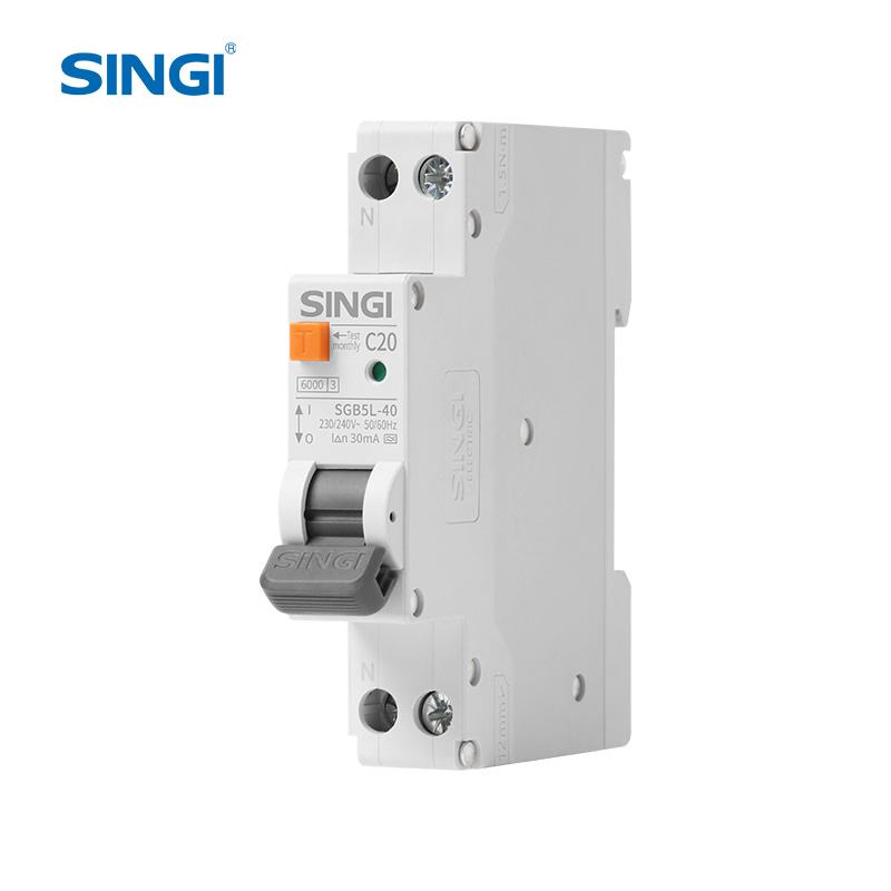 RCBO SGB5L-40, interruptor automático diferencial con protección contra sobrecorriente